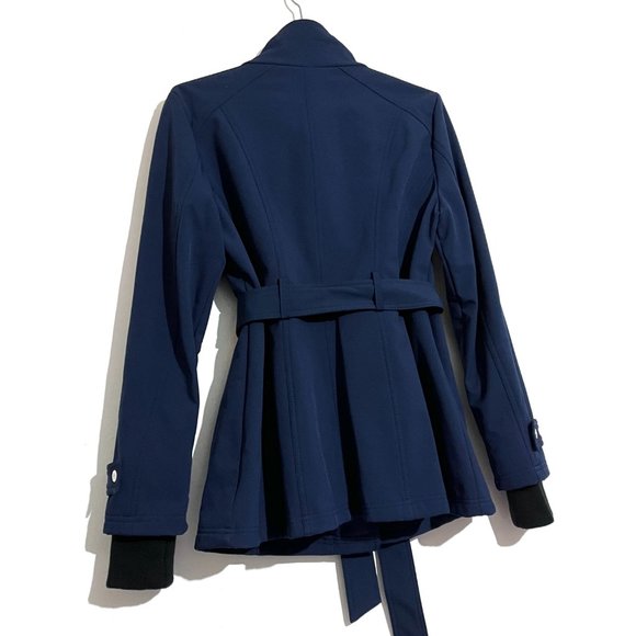 Jessica Simpson Soft Shell Tie Waist Zip Up Jacket with Thumb Holes - Picture 10 of 16